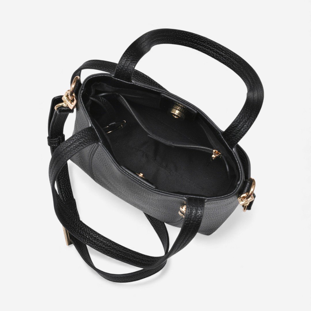 Bolsa Via Marte Bucket Bag Preta Preto 4