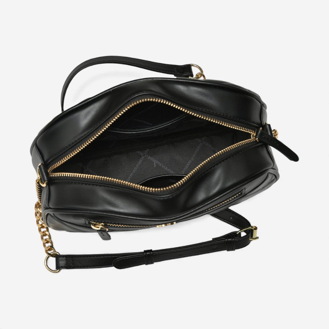 Bolsa Via Marte Crossbody Preta Preto 4