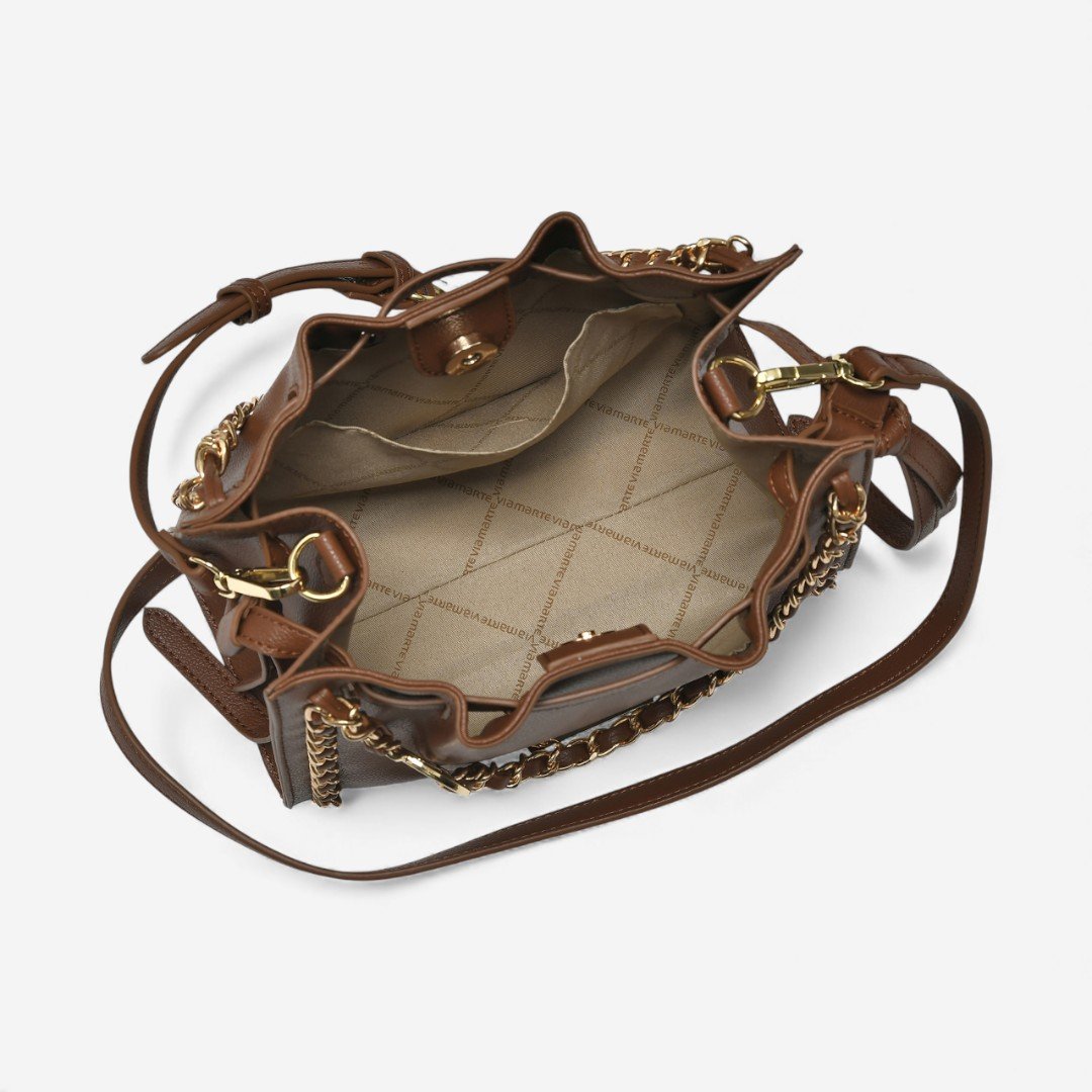 Bolsa Via Marte Hobo Média Marrom Marrom 4