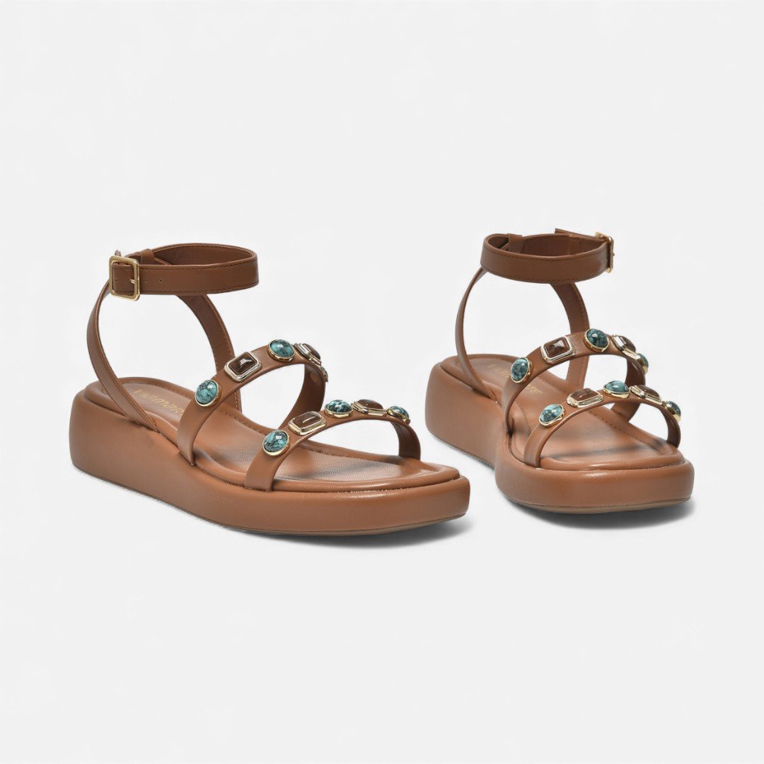 Sandália Papete Via Marte Marrom Marrom 3