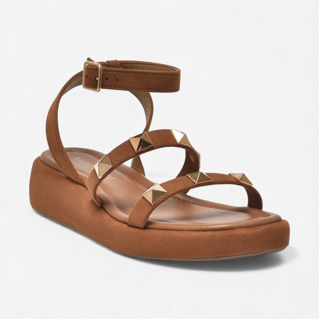 Sandália Papete Via Marte Caramelo