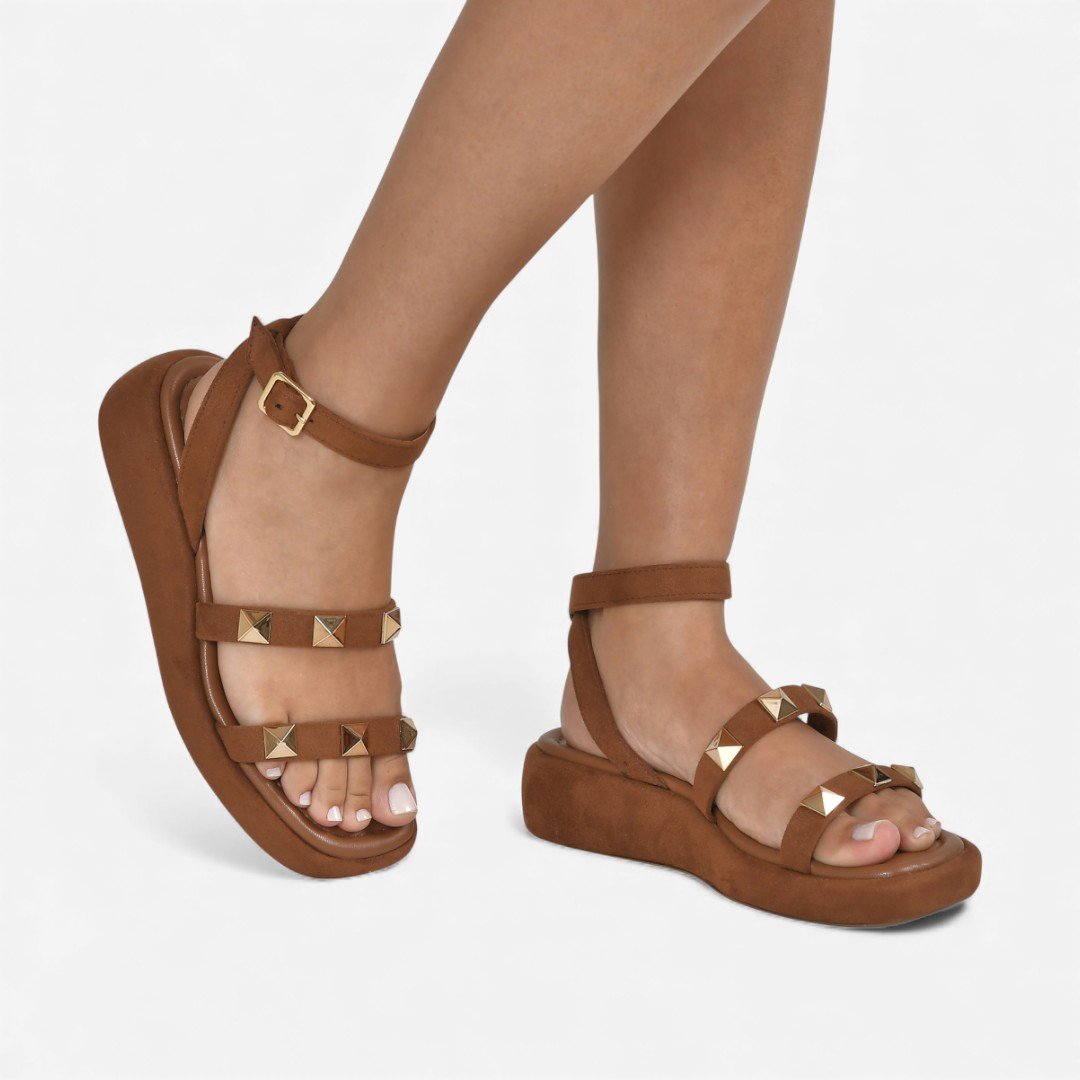 Sandália Papete Via Marte Caramelo Marrom 2