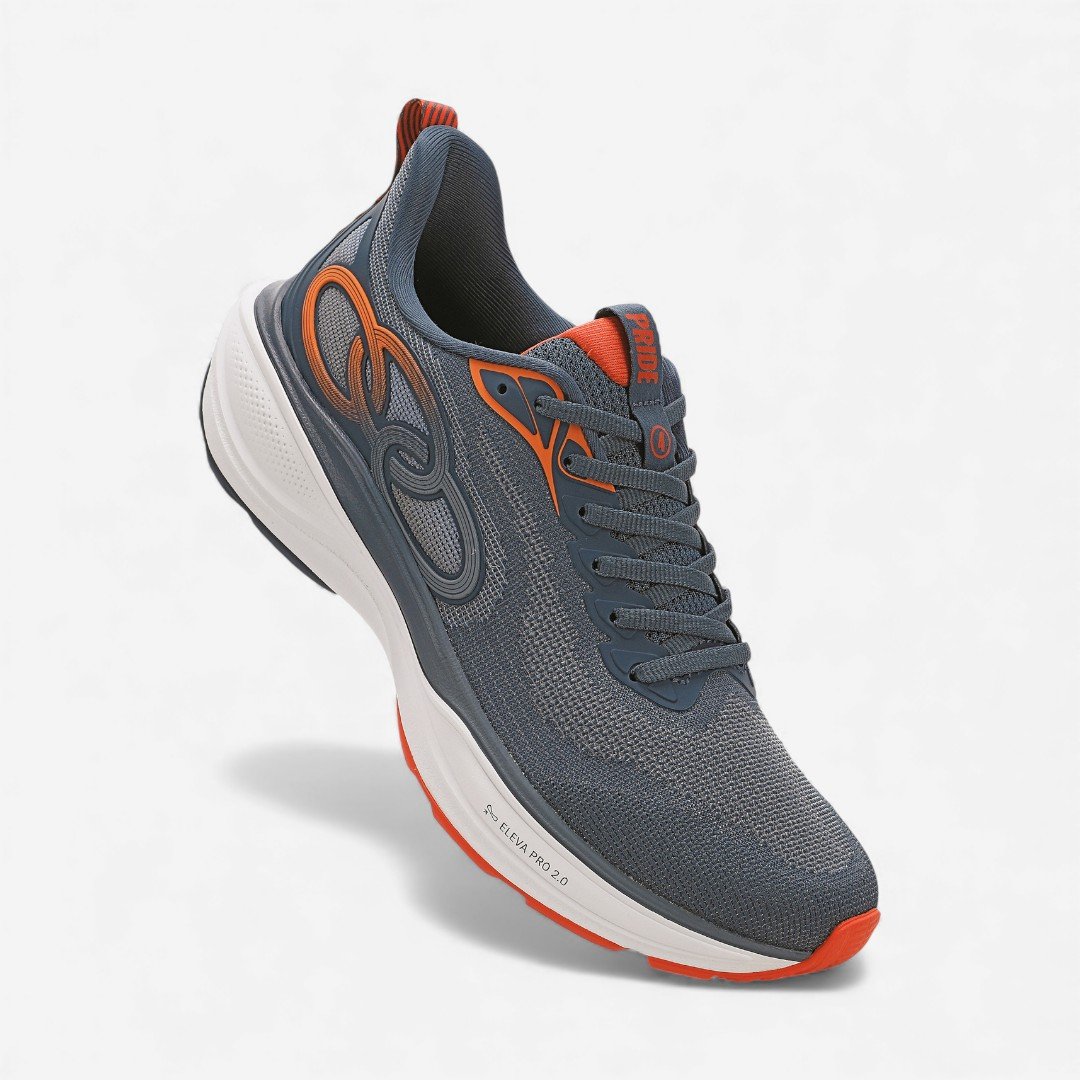 Tênis Olympikus Pride 4 Azul Petróleo Cinza/Laranja 2