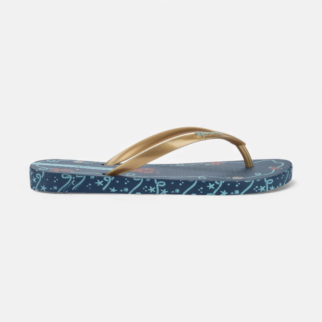 Chinelo De Dedo Navy Ipanema Azul Azul/Dourado 3