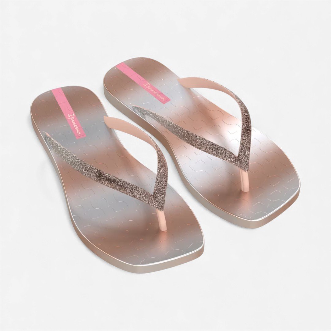 Chinelo De Dedo Edge Shine Ipanema Rosa Cinza/Rosa 1