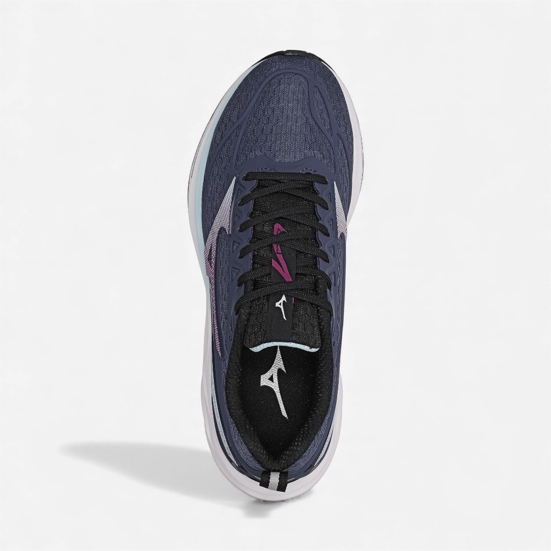 Tênis de Corrida Feminino Mizuno Space 5 Azul Marinho Roxo 5