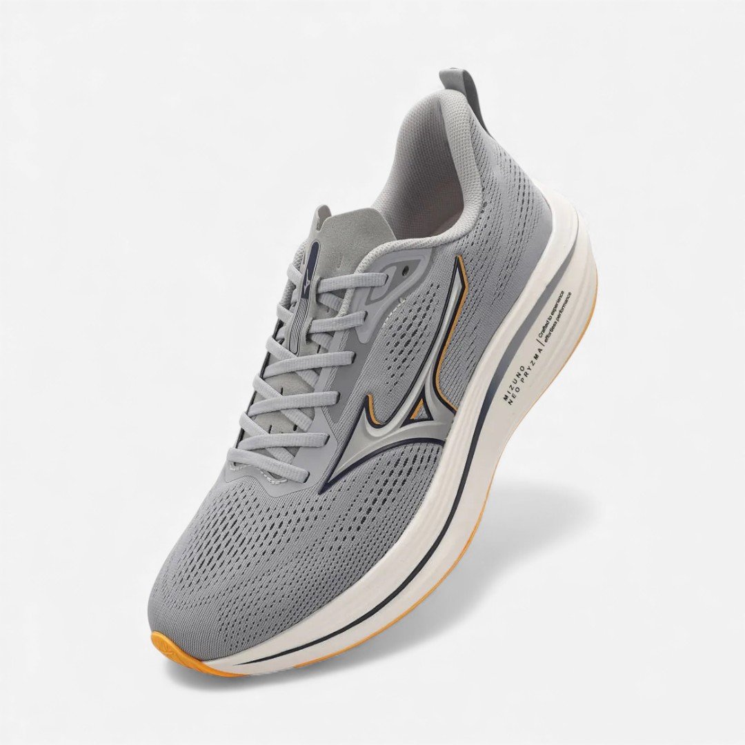 Tênis De Corrida Mizuno Neo Pryzma Masculino Cinza Cinza