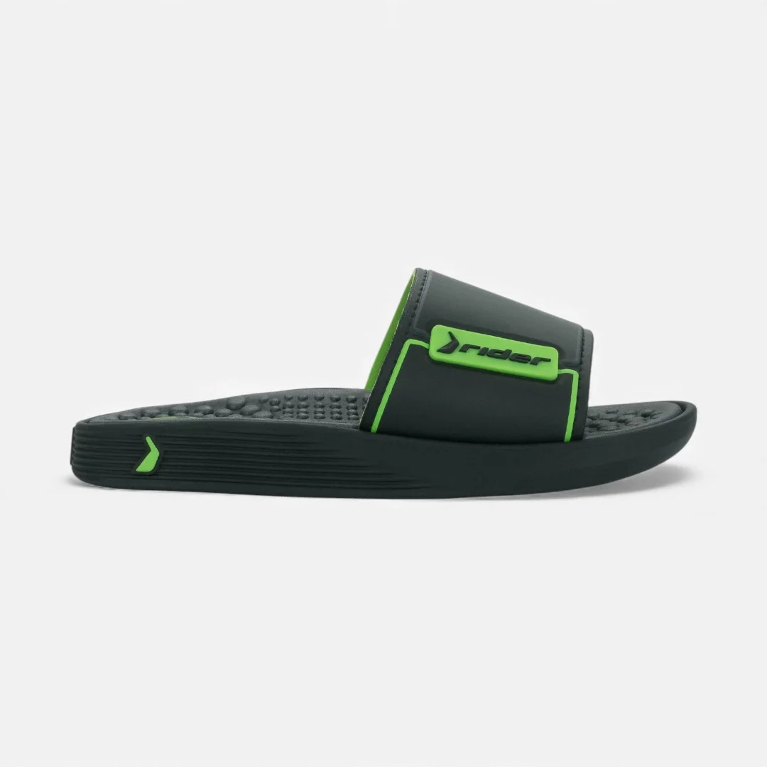 Chinelo Rider Pump Slide Infantil Preto