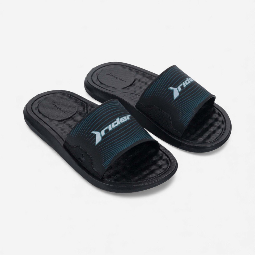 Chinelo Rider Step Slide Masculino Infantil Preto