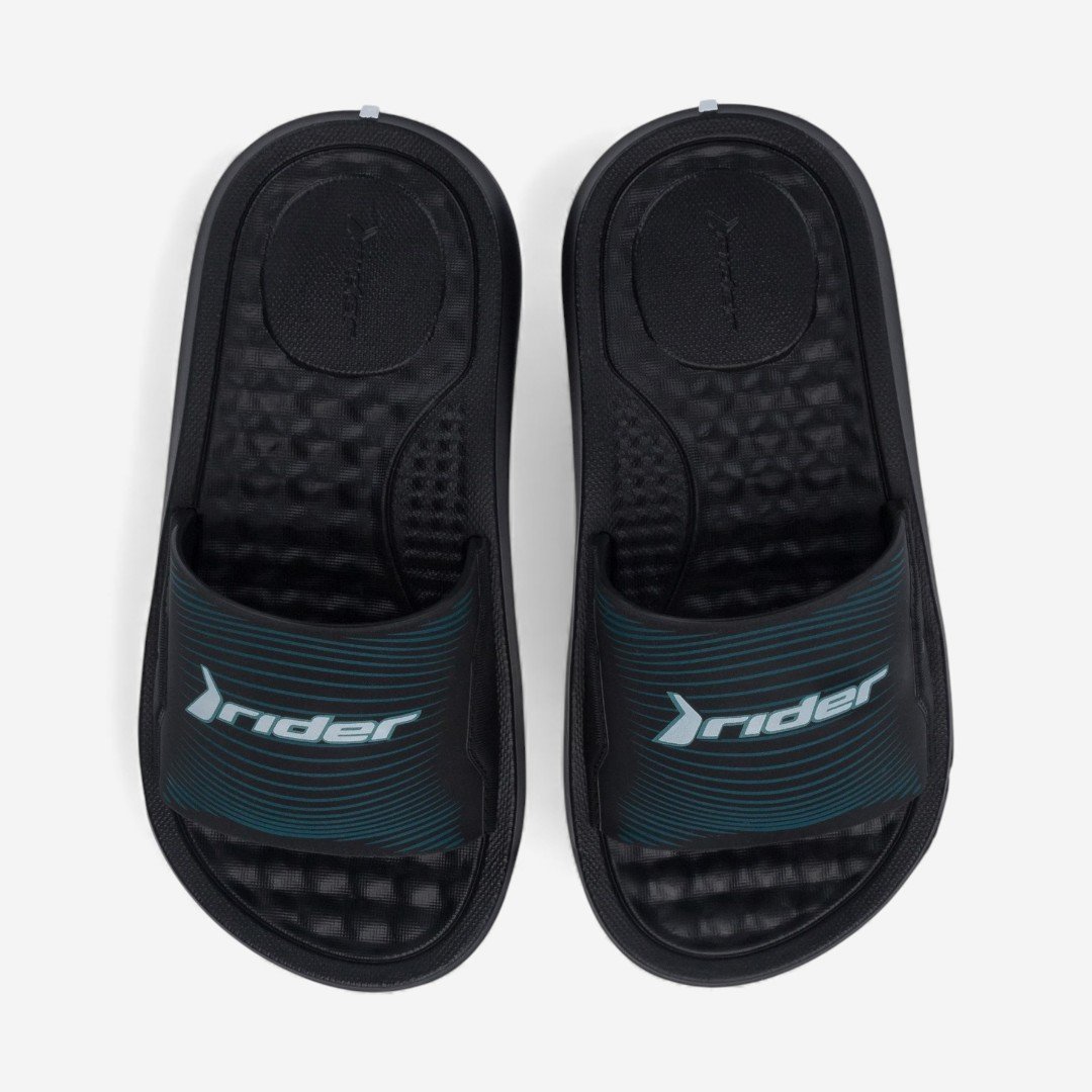 Chinelo Rider Step Slide Masculino Infantil Preto Preto 3