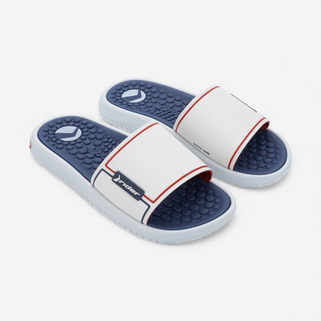 Chinelo Rider Pump II Slide Masculino Branco