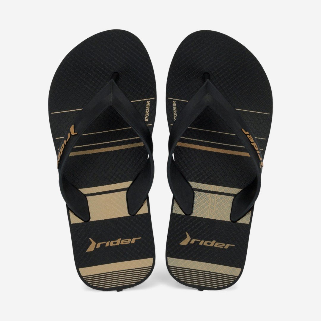 Chinelo De Dedo Infantil Feel Urban Rider Preto Preto/Bege 3