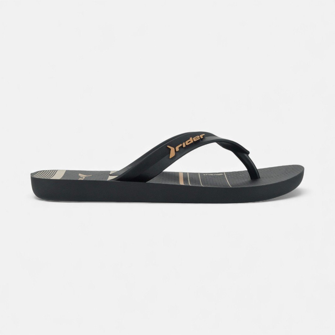 Chinelo De Dedo Infantil Feel Urban Rider Preto Preto/Bege 2