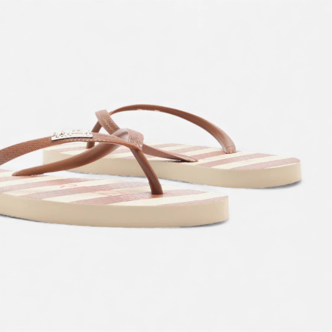 Chinelo De Dedo Brizza Listrado Essential Marrom Marrom 4