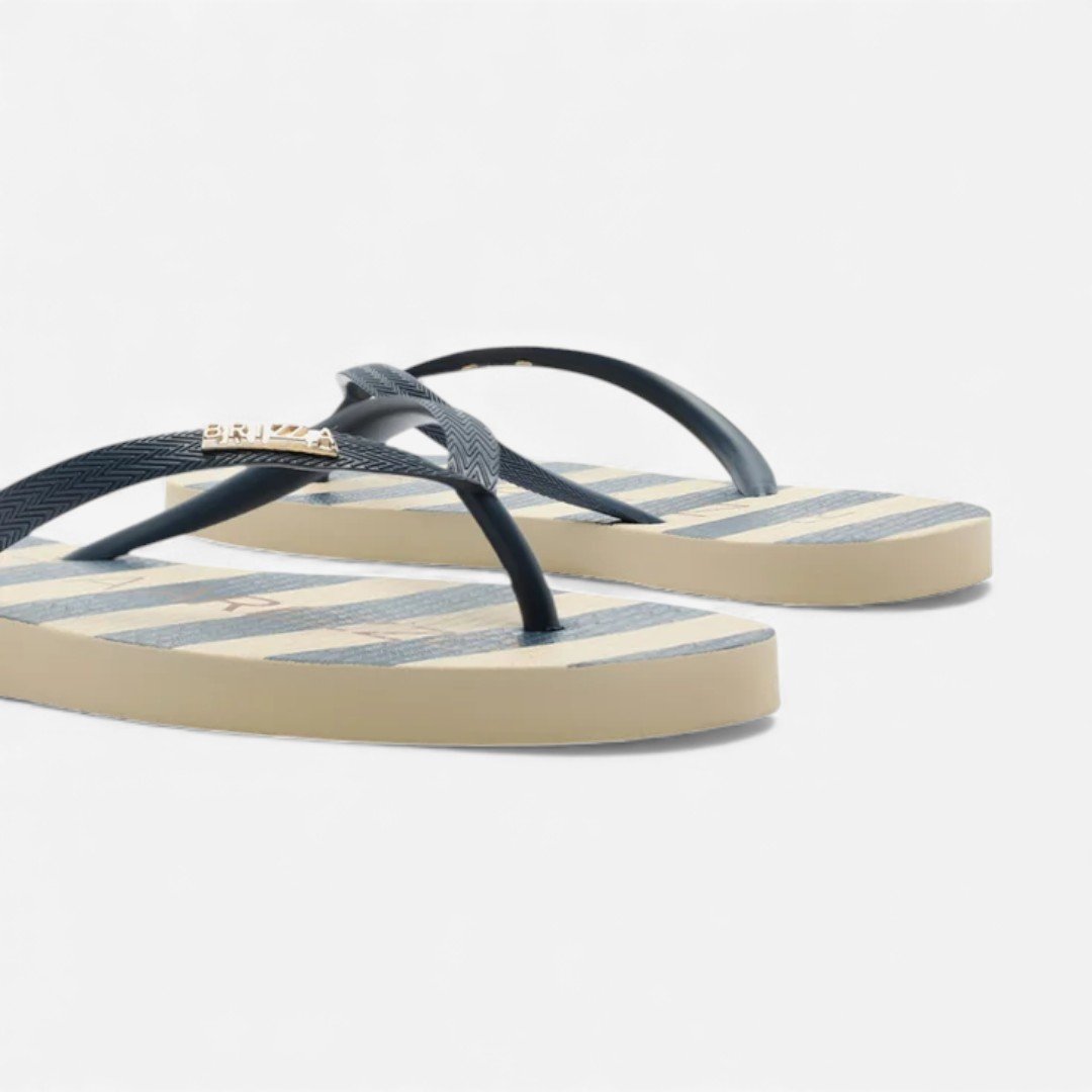 Chinelo De Dedo Brizza Listrado Essential Azul Azul 4