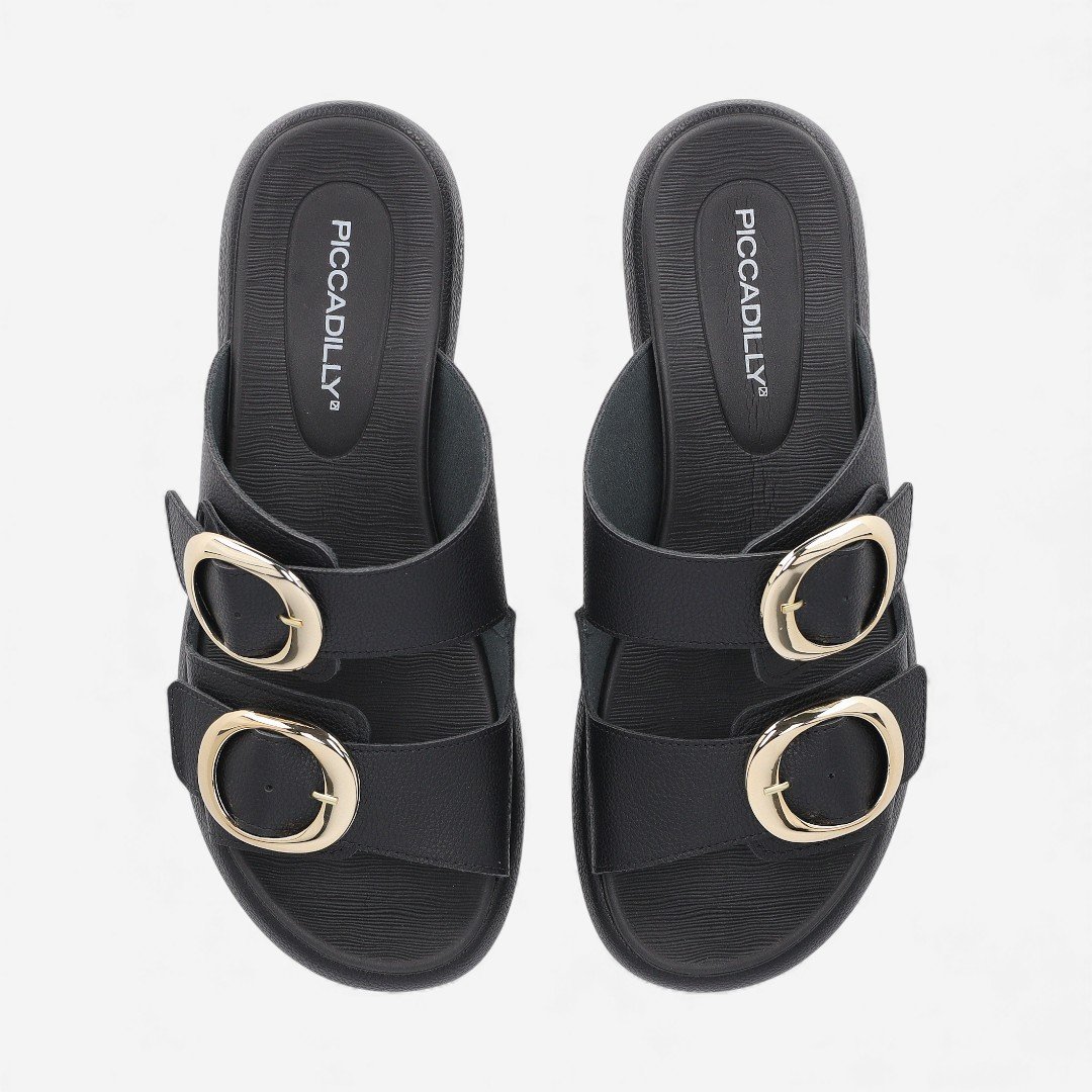 Tamanco Piccadilly Flatform Preto Preto 3