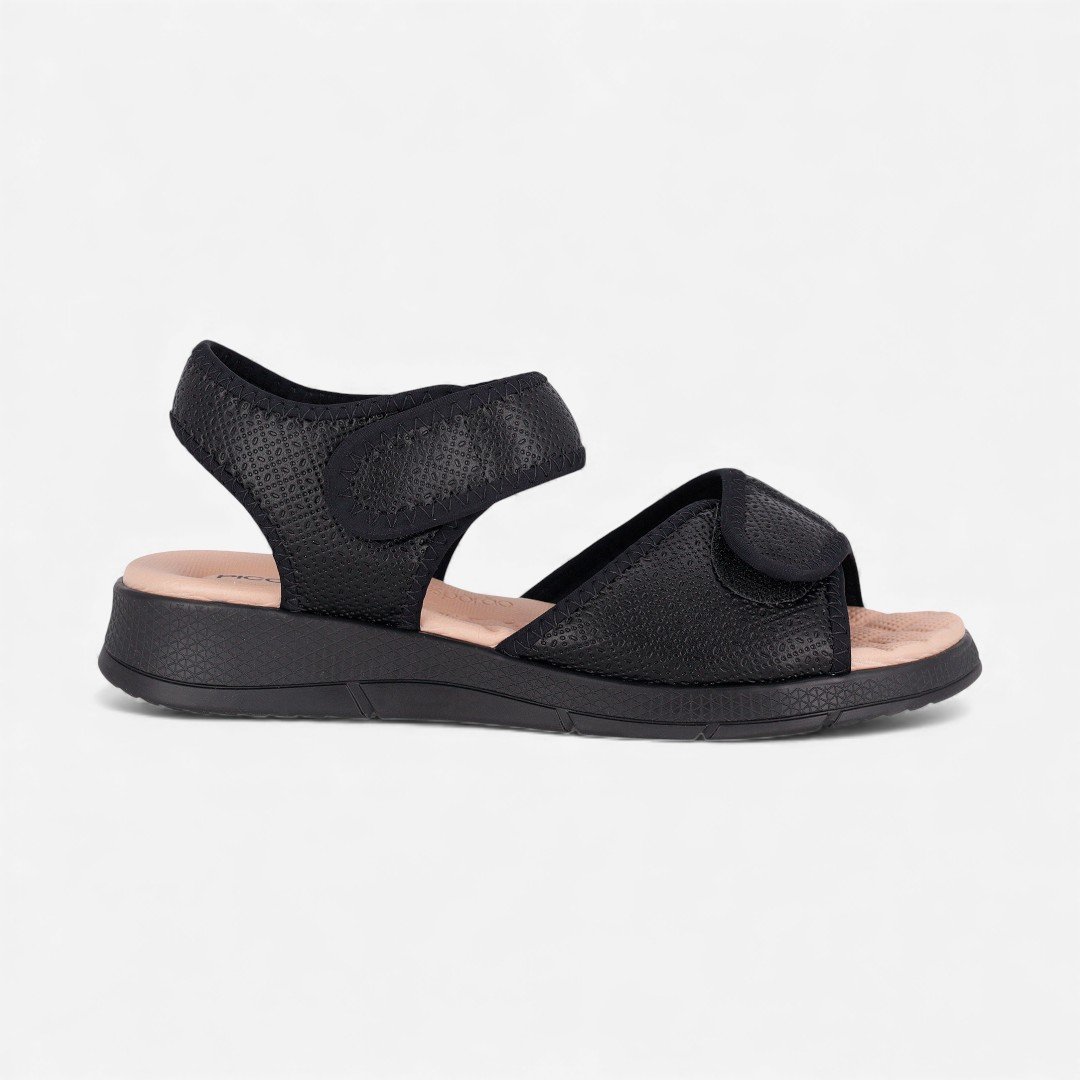 Sandália Papete Piccadilly para Esporão Preta