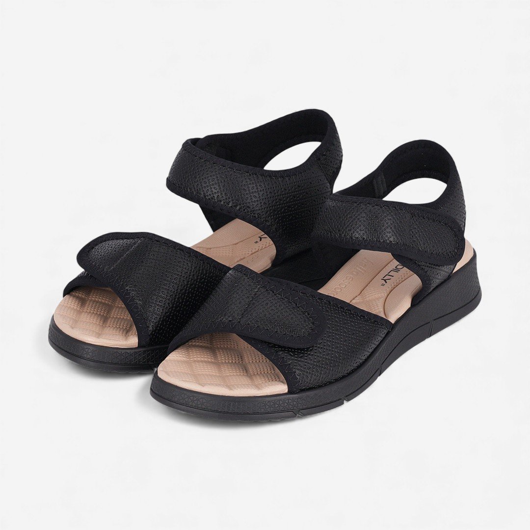 Sandália Papete Piccadilly para Esporão Preta Preto 2