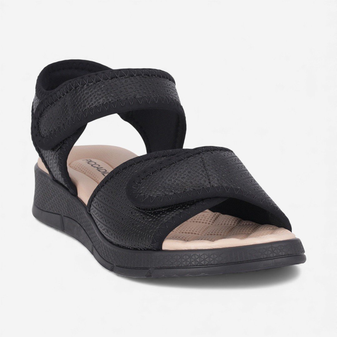 Sandália Papete Piccadilly para Esporão Preta Preto 4