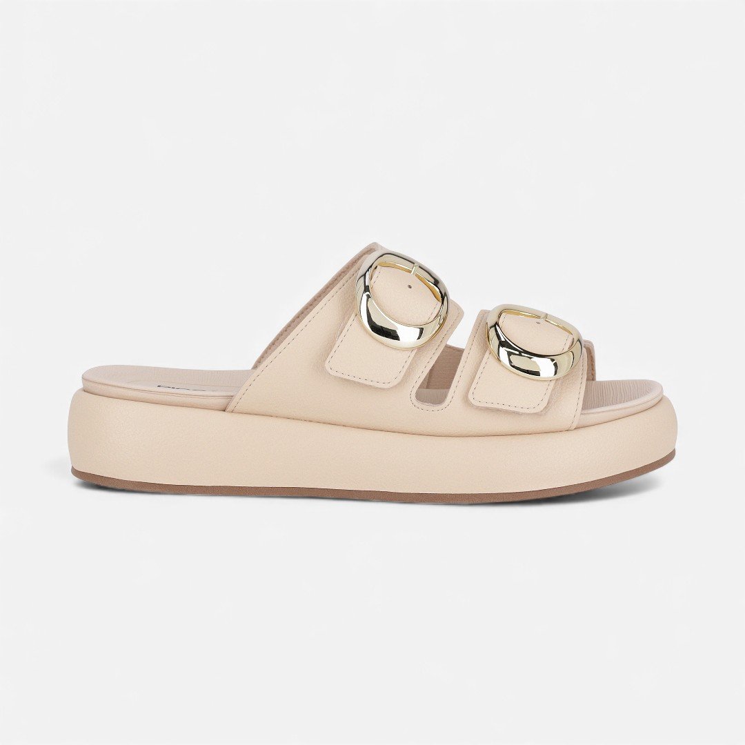 Tamanco Piccadilly Flatform Bege