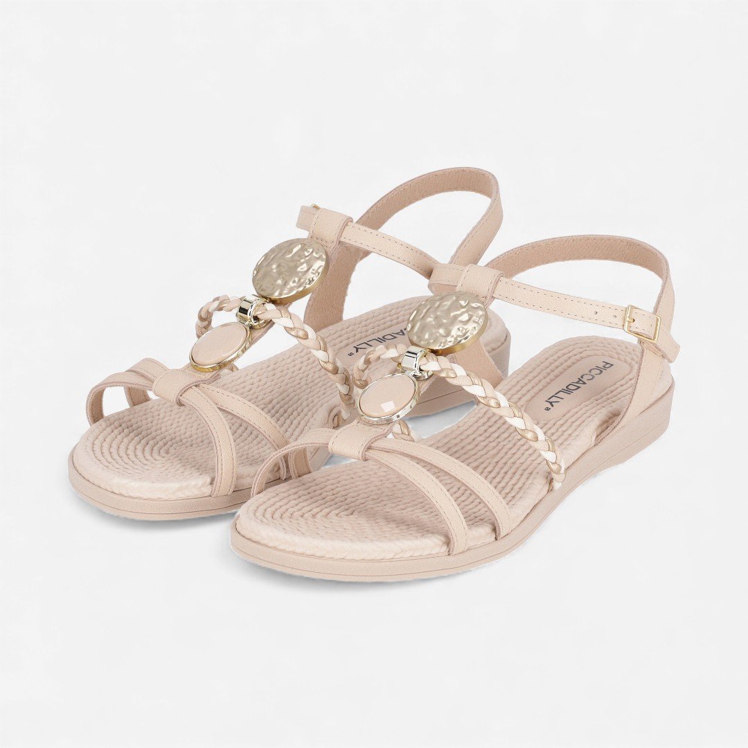 Sandália Rasteira Piccadilly Off White Off White 2