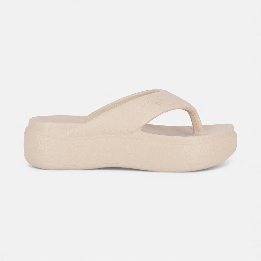 Tamanco Piccadilly Flatform Marshmallow Bege