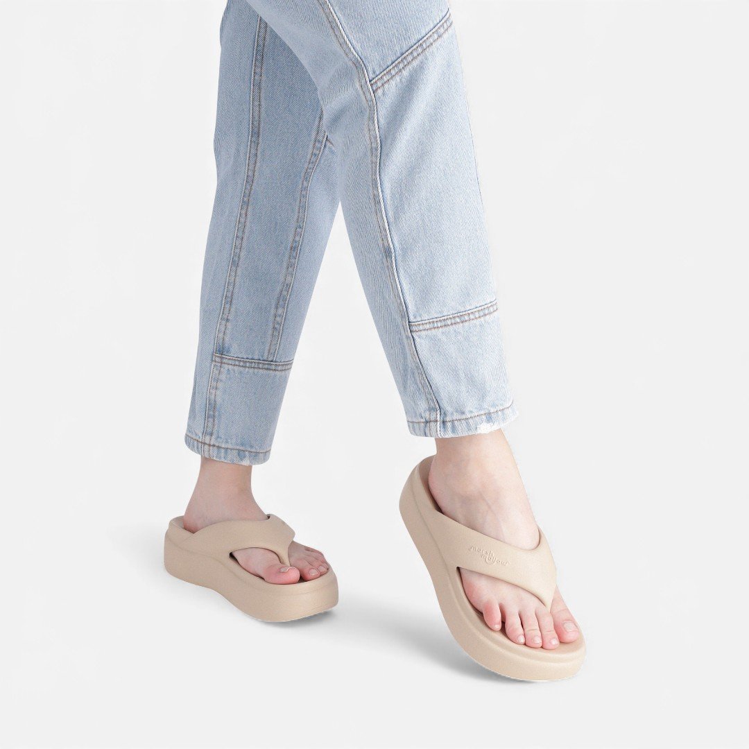 Tamanco Piccadilly Flatform Marshmallow Bege Bege 2