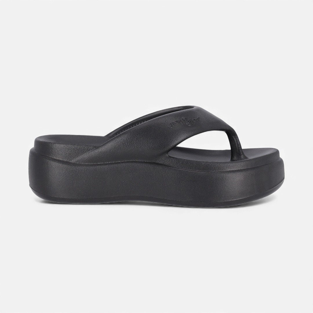 Tamanco Piccadilly Flatform Marshmallow Preto