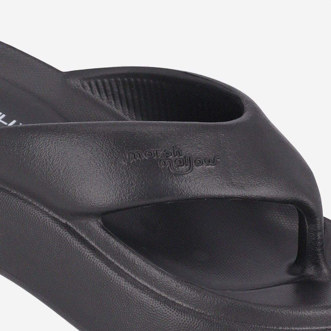 Tamanco Piccadilly Flatform Marshmallow Preto Preto 3