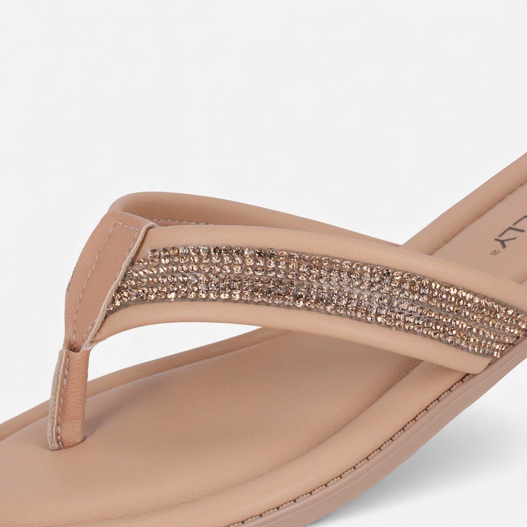 Chinelo Piccadilly Com Strass Nude Nude 3