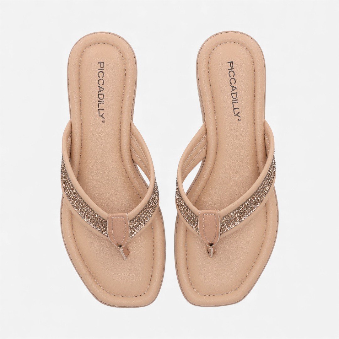 Chinelo Piccadilly Com Strass Nude Nude 5