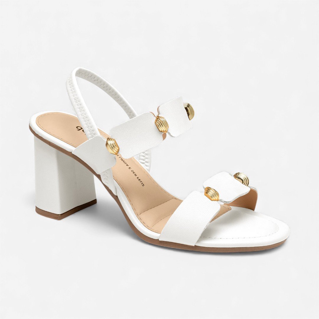 Sandália Dakota De Salto Bloco Branca Branco 2