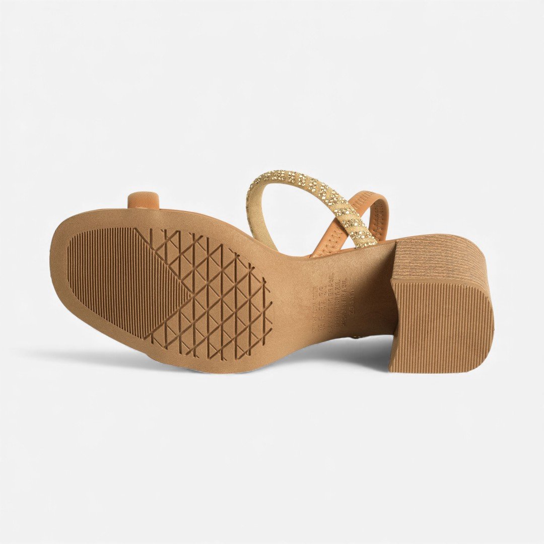 Sandália Dakota de Salto Bloco Marrom Caramelo 6