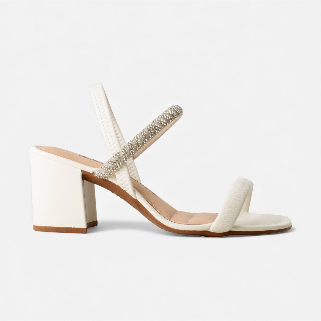 Sandália Dakota De Salto Bloco Off White