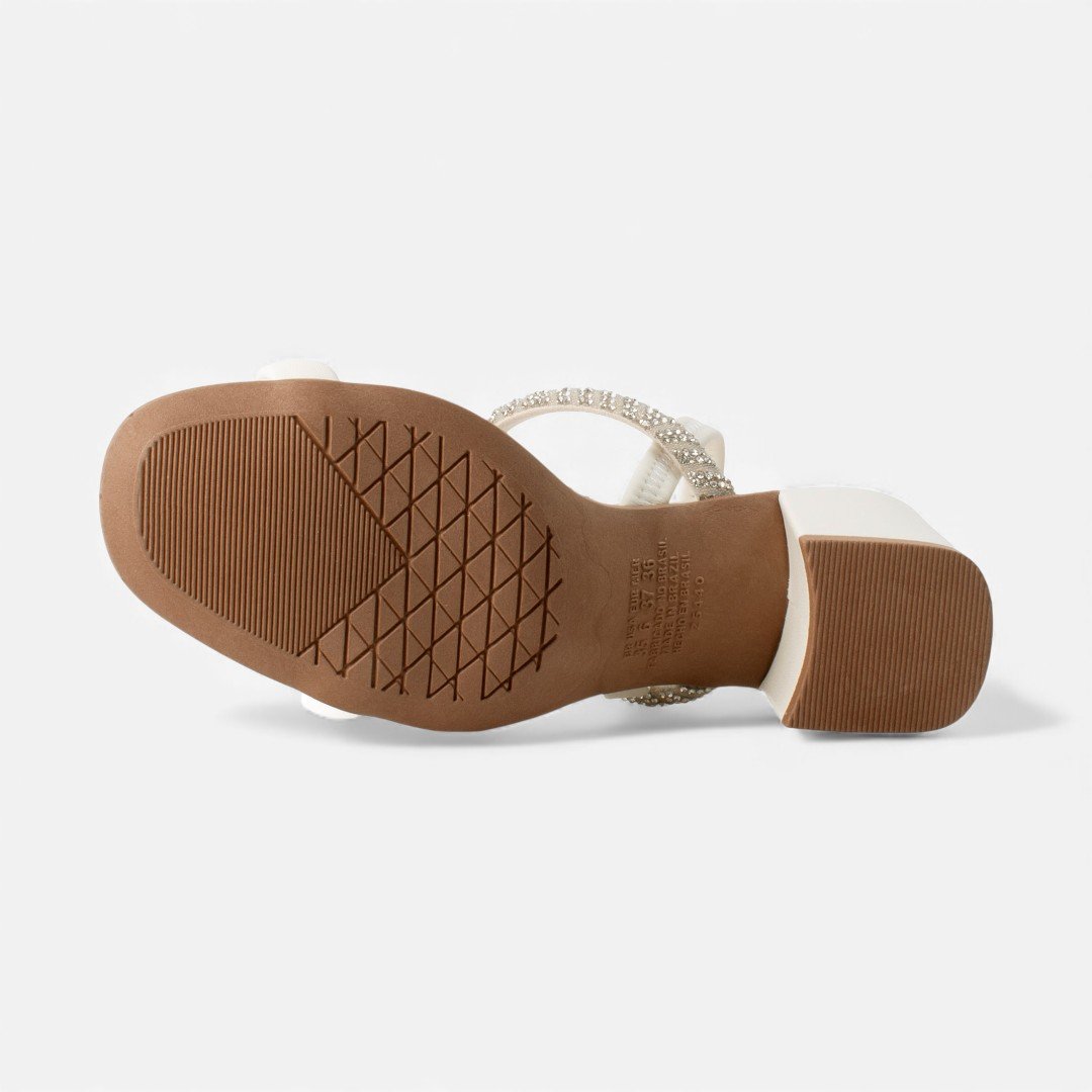 Sandália Dakota De Salto Bloco Off White Branco 5