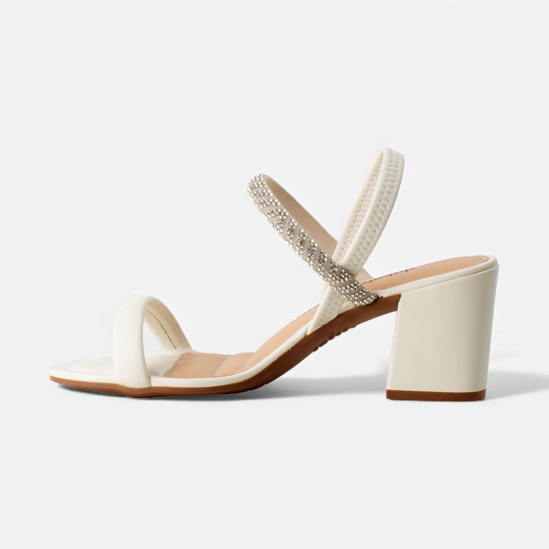 Sandália Dakota De Salto Bloco Off White Branco 6