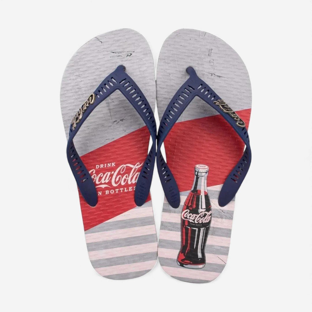 Chinelo Coca Cola Americana Vintage Masculino Azul Azul Marinho 2