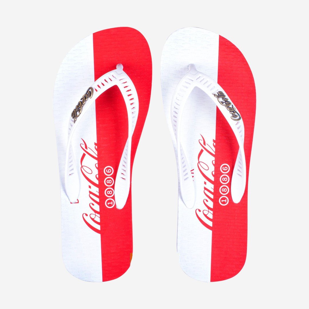 Chinelo Coca Cola Band Crop Masculino Branco
