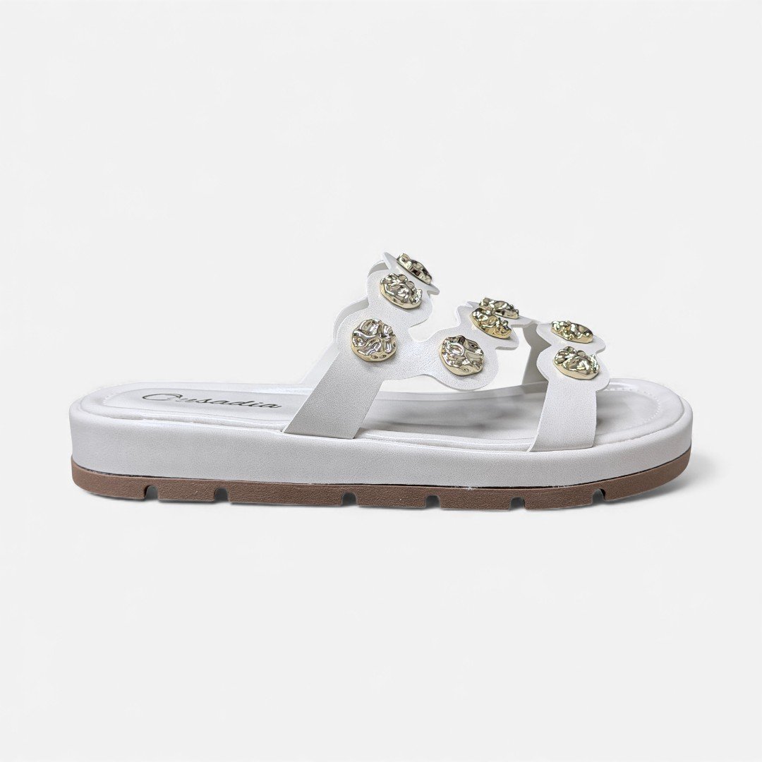 Tamanco Papete Flatform Off White