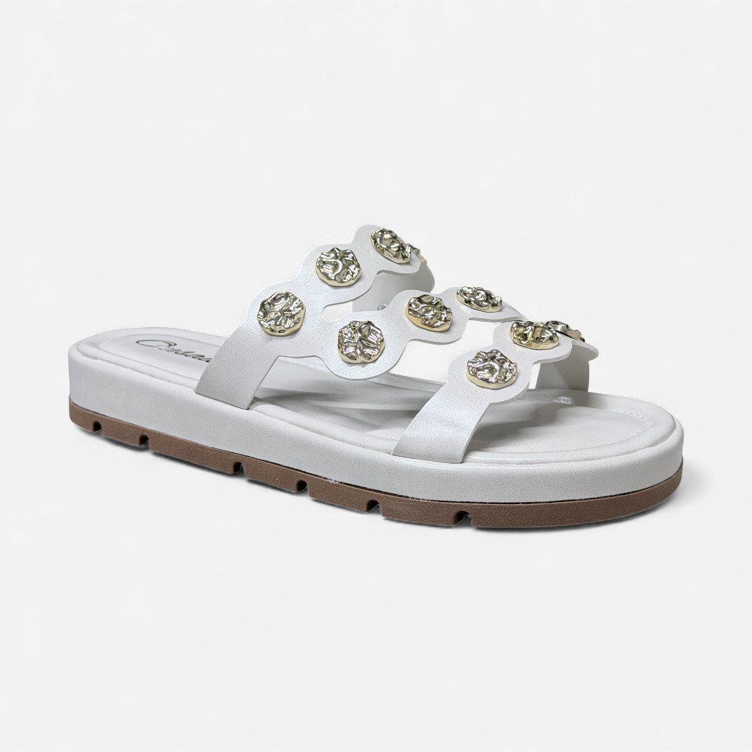 Tamanco Papete Flatform Off White Branco 2