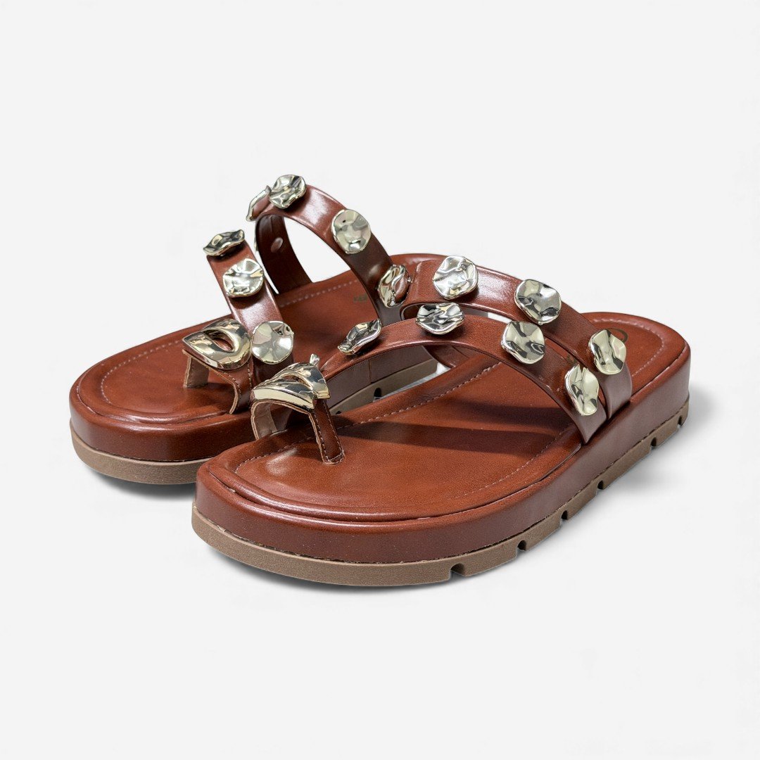 Tamanco Papete Flatform Caramelo Marrom 3