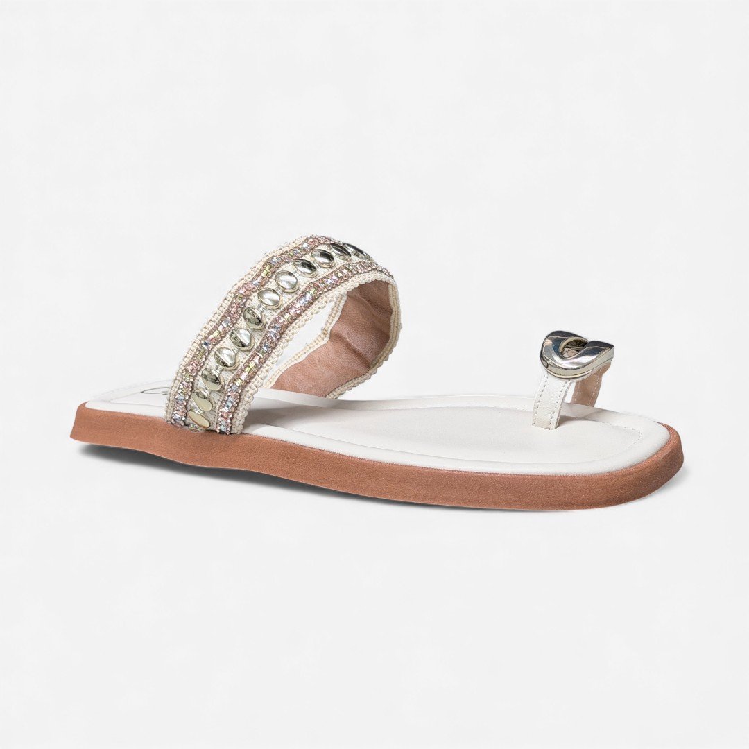 Chinelo Slide Manta Étnica e Pedras Off White Off White 2
