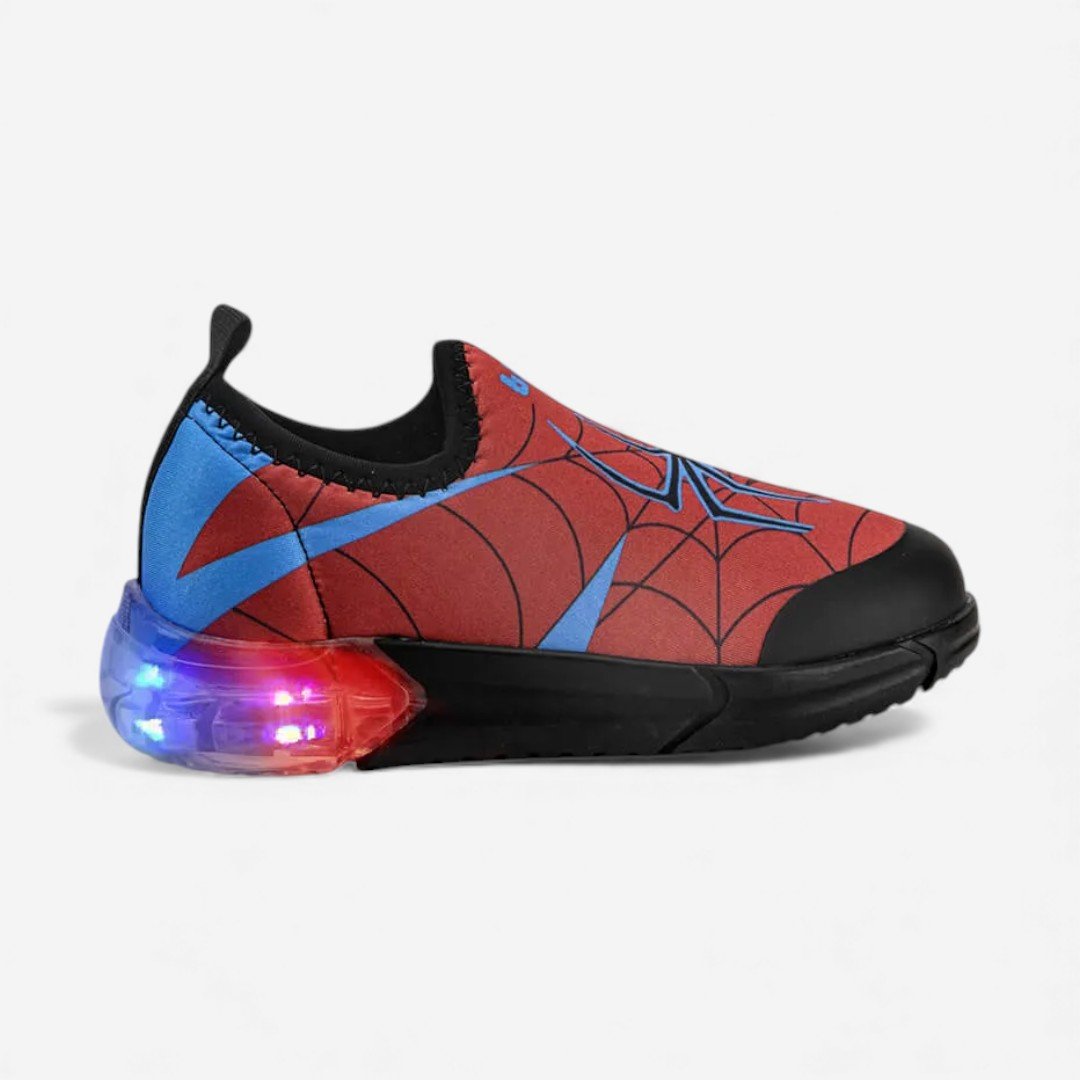 Tênis Infantil Bibi Space com Luz Vermelho de Aranha