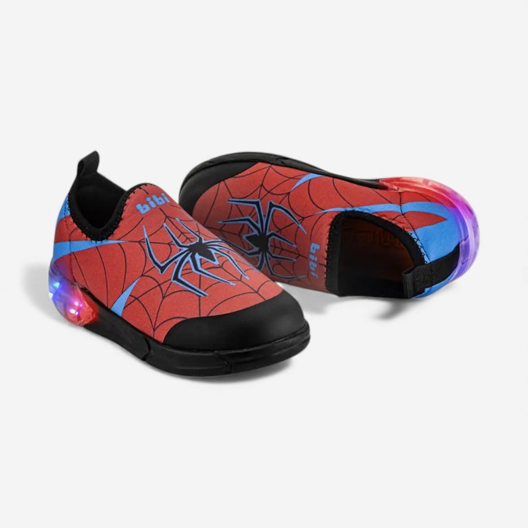 Tênis Infantil Bibi Space com Luz Vermelho de Aranha Preto/Vermelho 3
