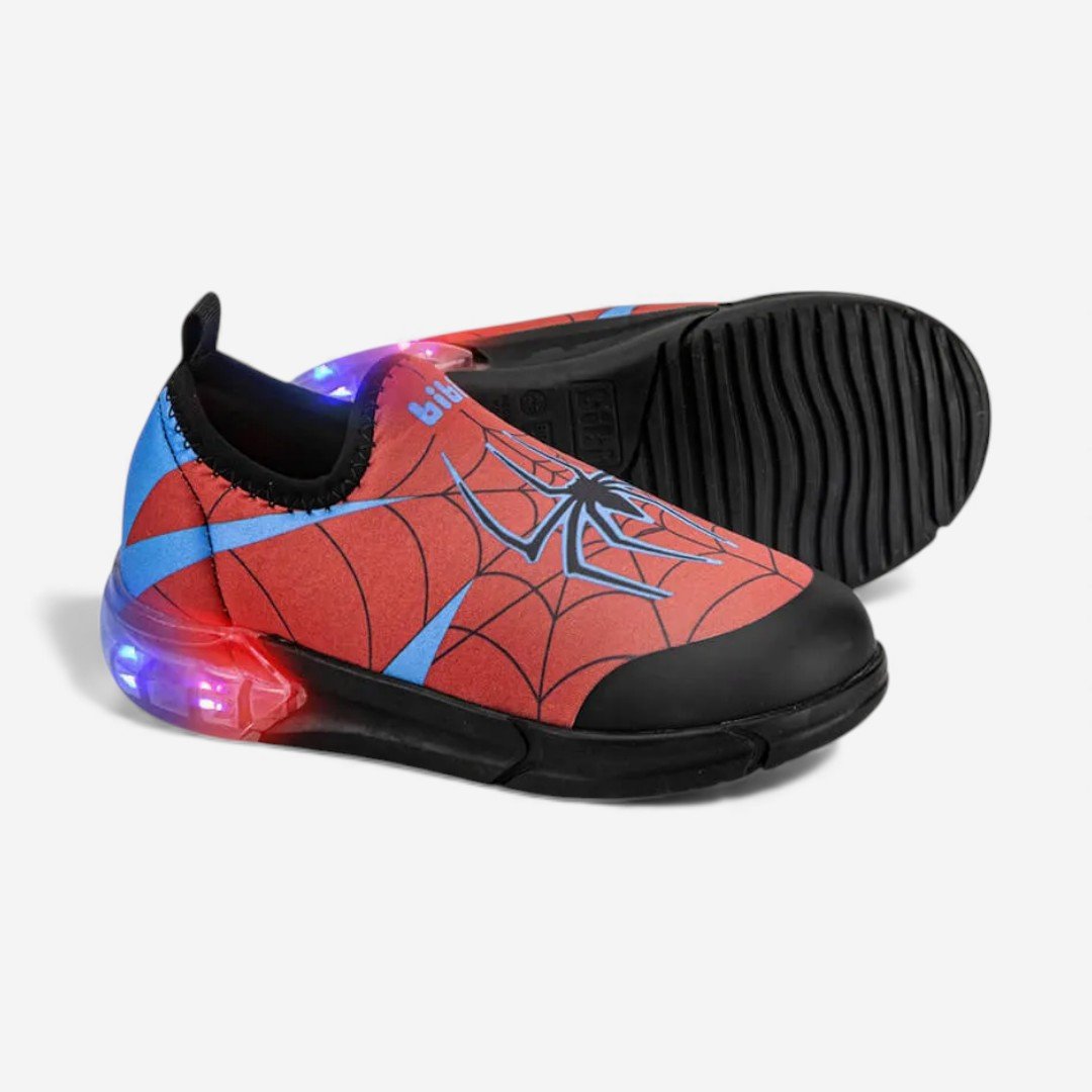 Tênis Infantil Bibi Space com Luz Vermelho de Aranha Preto/Vermelho 4