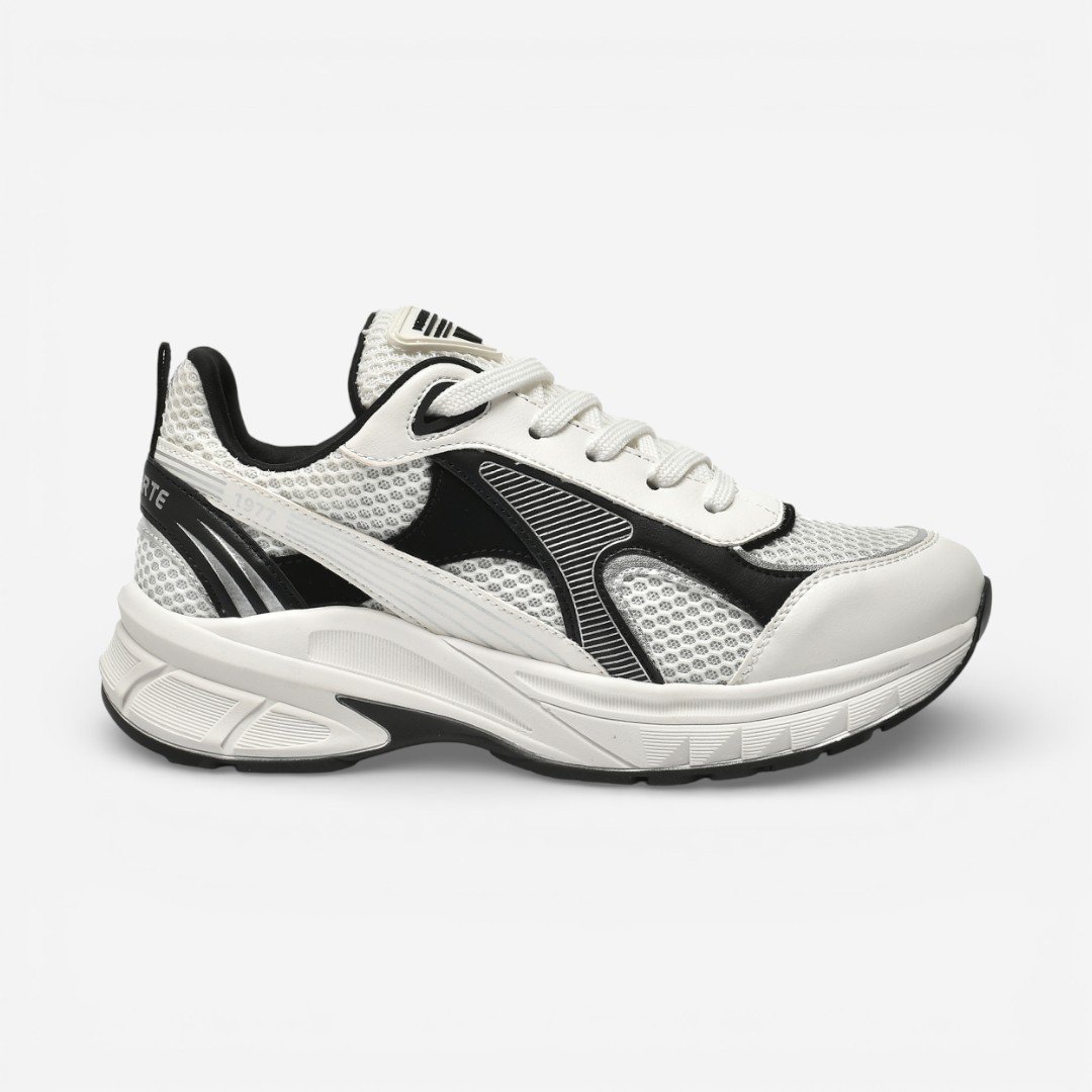 Tênis Via Marte Casual Esportivo Branco e Preto