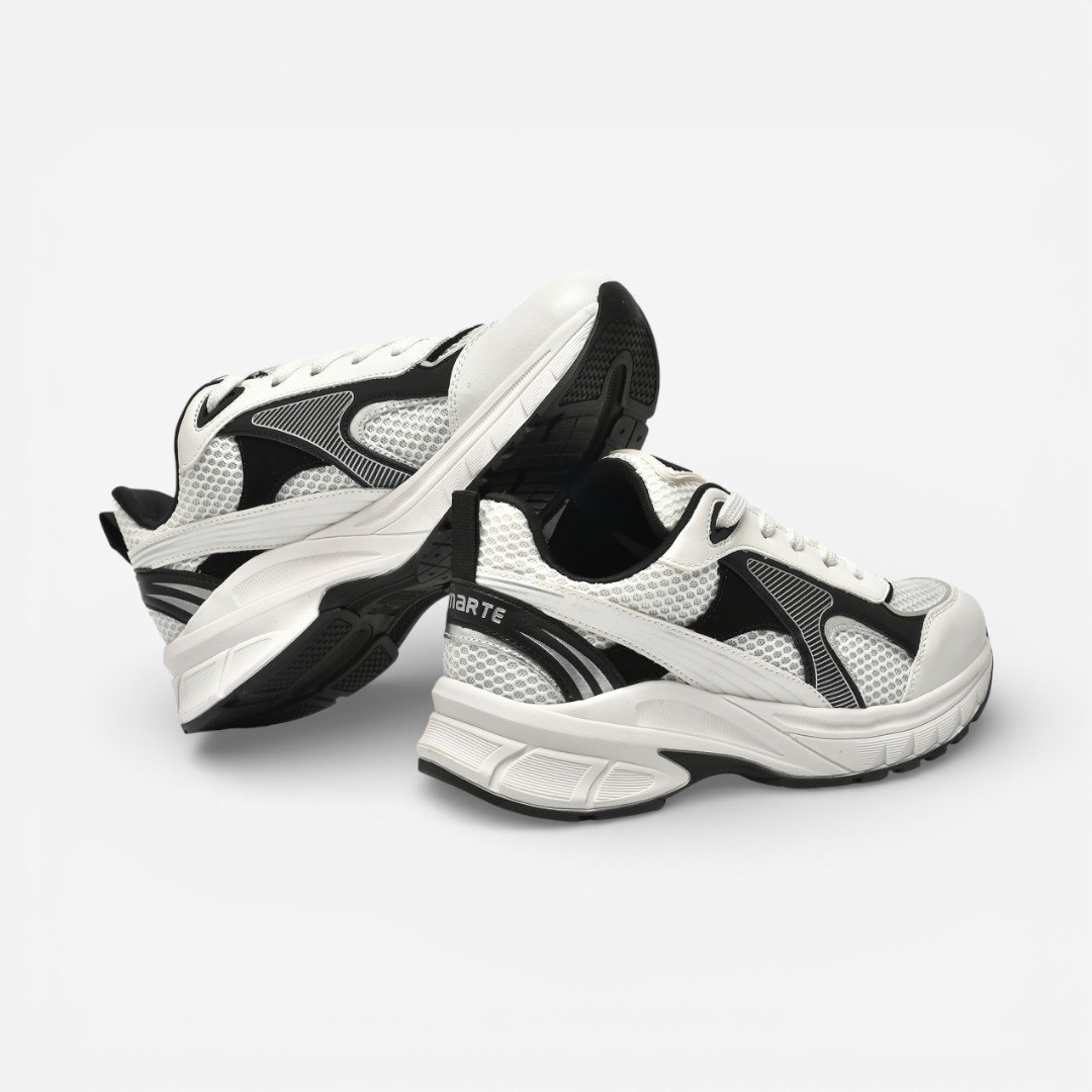 Tênis Via Marte Casual Esportivo Branco e Preto Branco/Preto 3