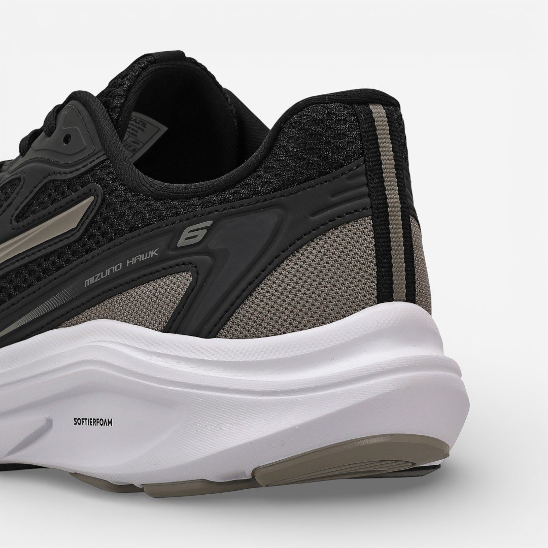 Tênis de Corrida Masculino Mizuno Hawk 6 Preto Preto 8