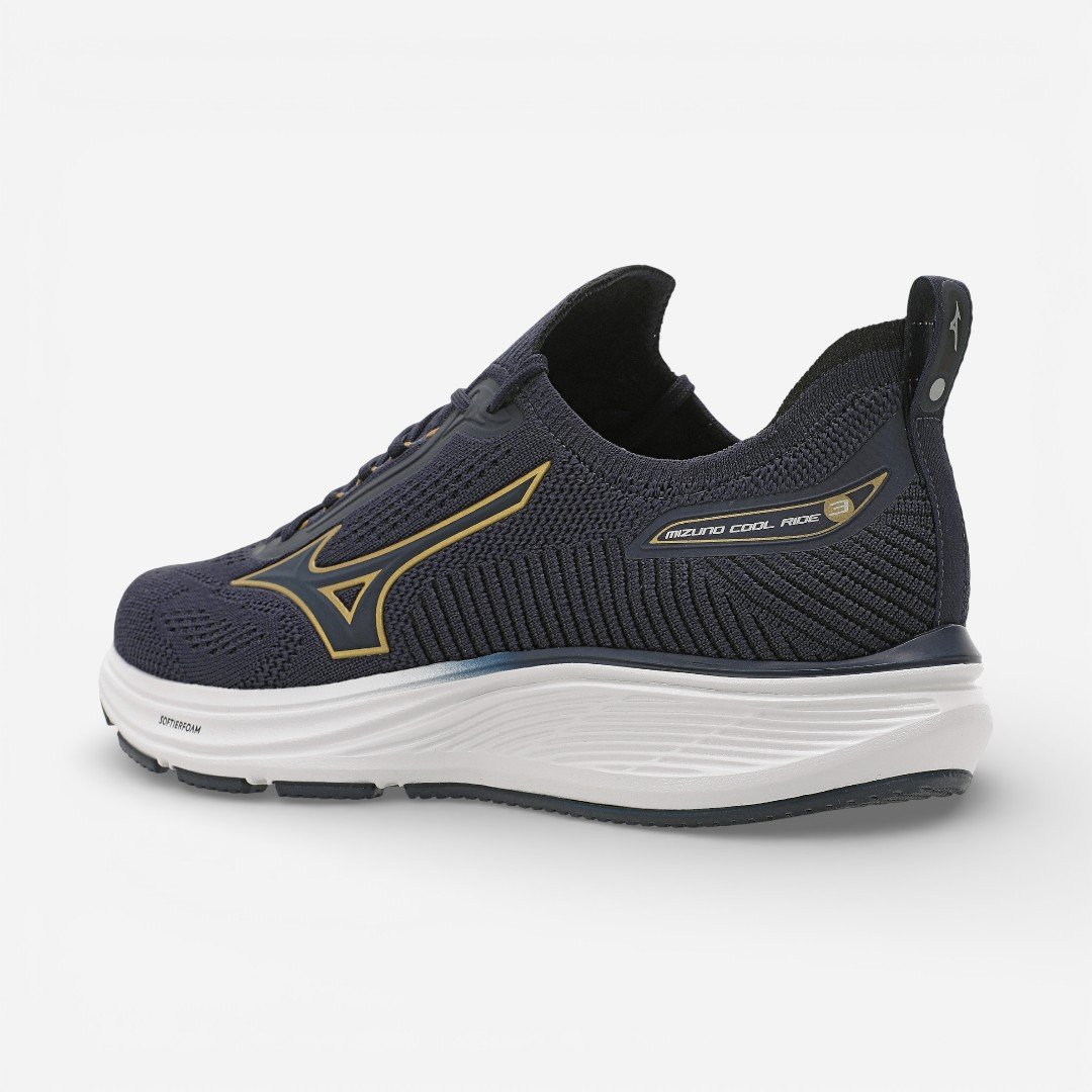 Tênis de Corrida Masculino Mizuno Cool Ride 3 Marinho Azul Marinho 8