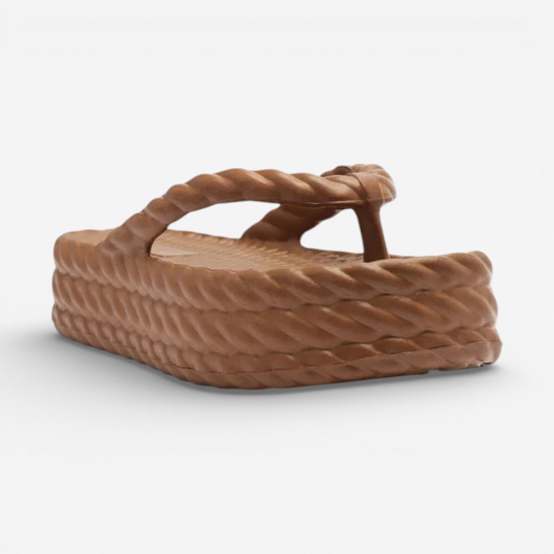 Tamanco Brizza Flatform Marrocos Mid Marrom Marrom 2